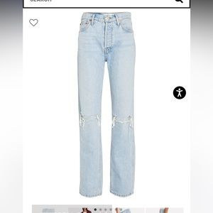 RE/done high rise loose jeans size 25